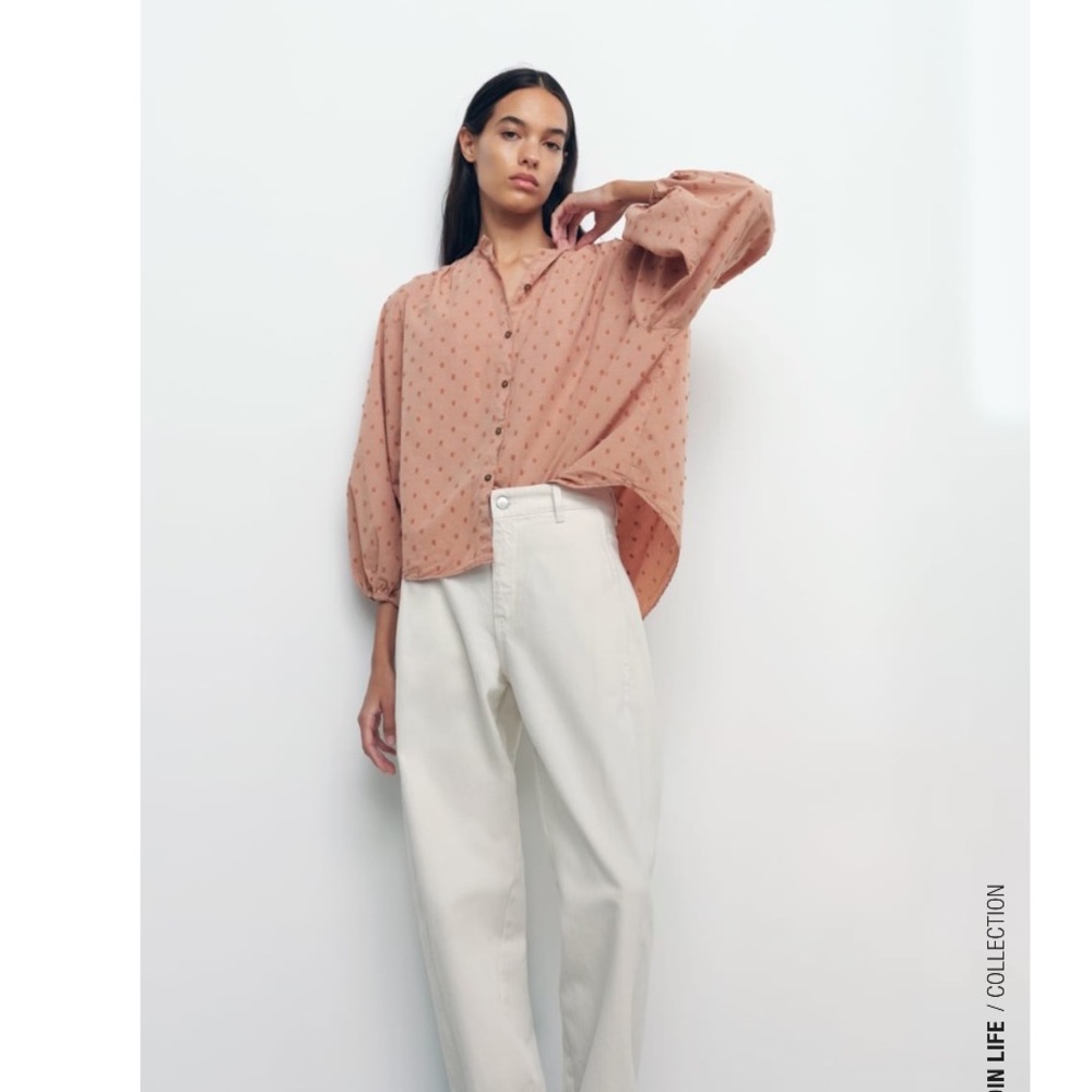 Zara Peach Blouse
